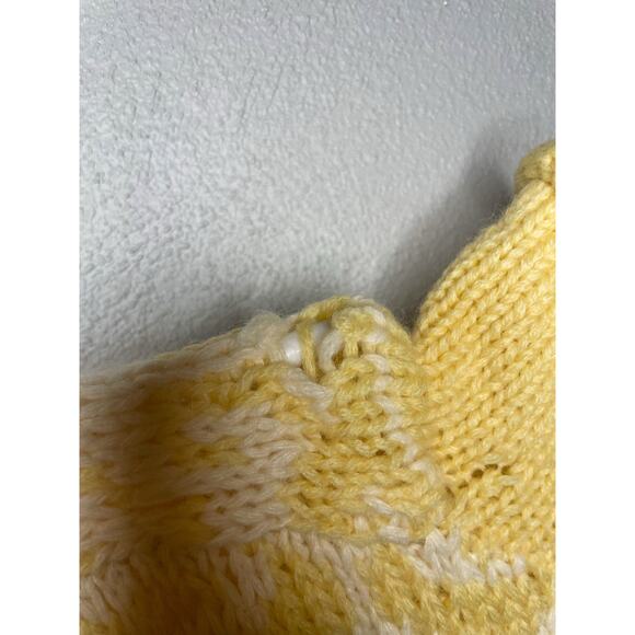 Vintage 80s Girls Junior's 16 Obermeyer Wool Yellow Ski Sweater - Picture 9 of 13